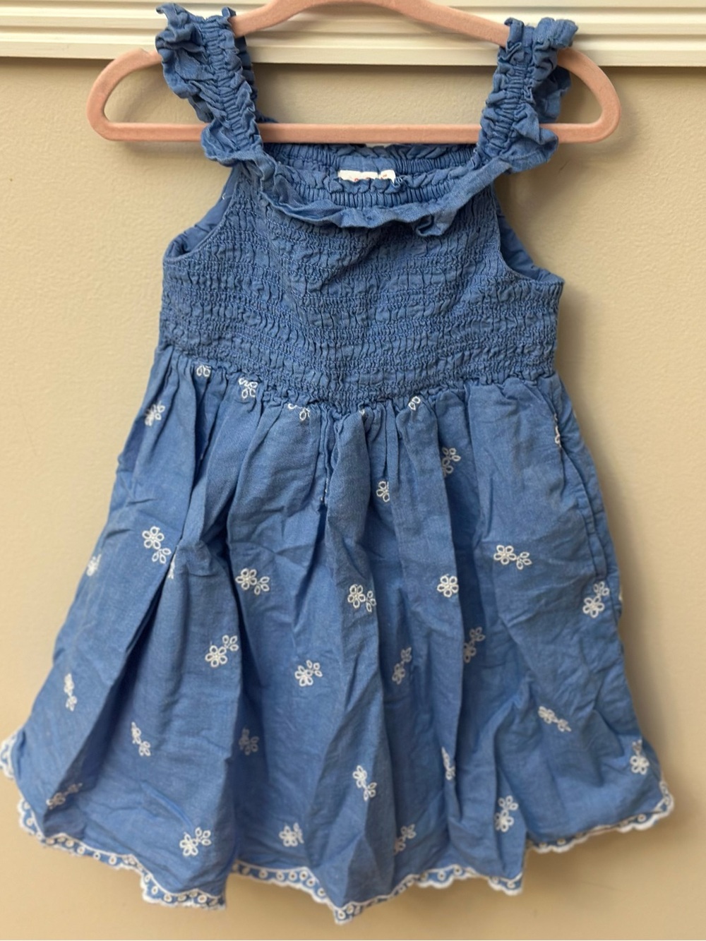 Cat & Jack Chambray Embroidered Dress